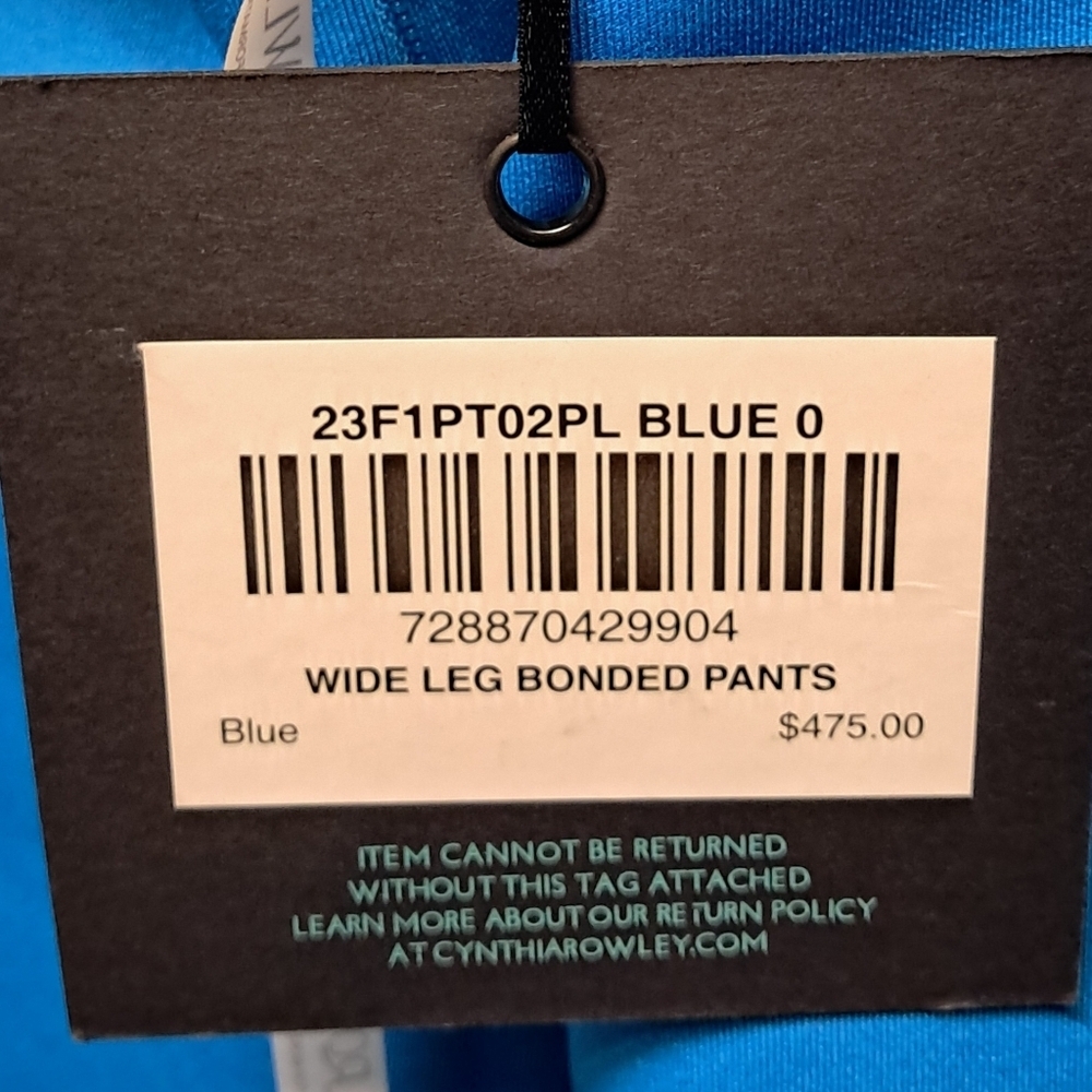 Cynthia Rowley Wide Leg Bonded Pants Size 0 NWT - Picture 6 of 8